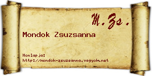 Mondok Zsuzsanna névjegykártya