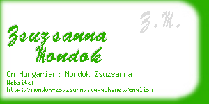 zsuzsanna mondok business card